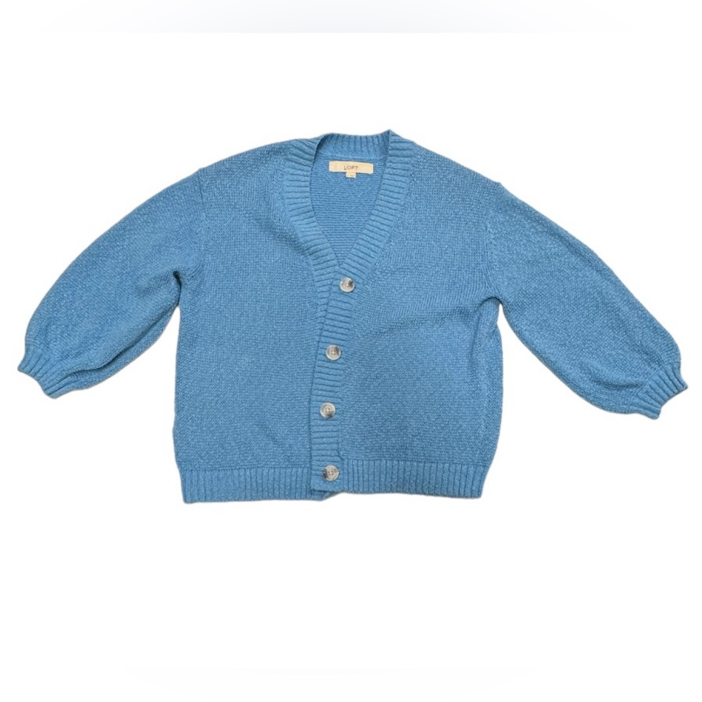 LOFT size small blue button up sweater in great condition!